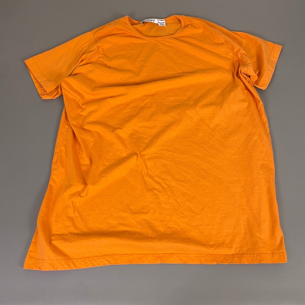 Vintage All‎ American Comfort T-Shirt Women's Plus 2X Orange Cotton Crew Neck